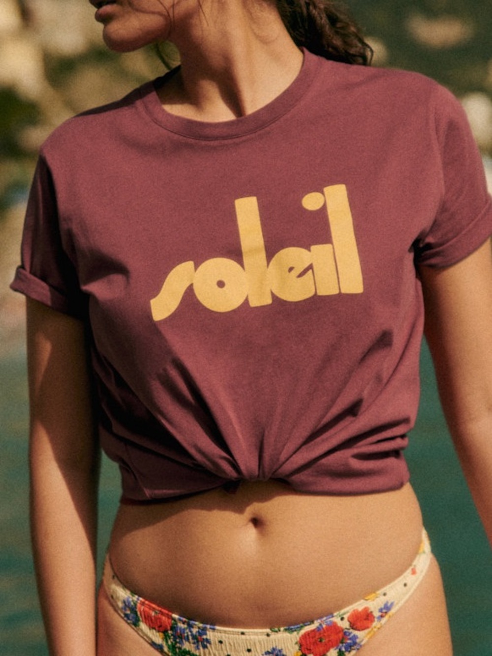 Sezane x Maddy Nye Soleil Organic Cotton T-Shirt Size XS